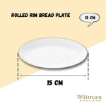 Load image into Gallery viewer, Professional Rolled Rim White Bread Plate 6" inch | 15 Cm
